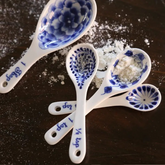 Handpainted Ceramic Measuring Spoon Set